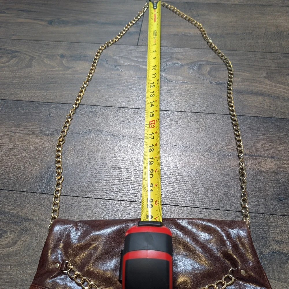 Joseph Charles Brown and Gold Faux Leather Cross‎ Body